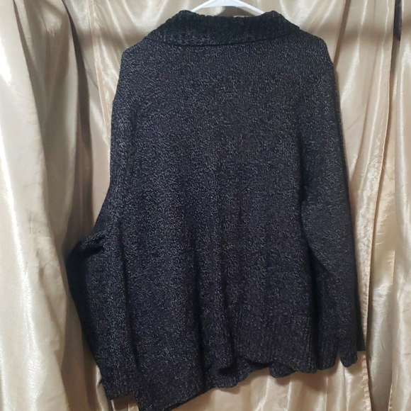 Karen Scott. Woman. Beautiful Heathered Dark Gray Cardigan;  Button Up. Size 3X - Picture 9 of 12